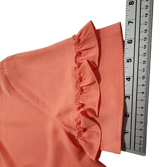 Van Heusen Womens Blouse 3/4 Sleeve Solid Peach Size‎ M - Picture 6 of 11